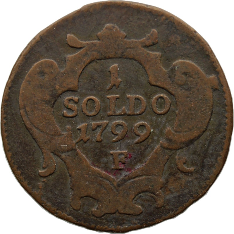 1799 F 1 Soldo County of Gorizia Italian State Leopoldo II Hall Mint