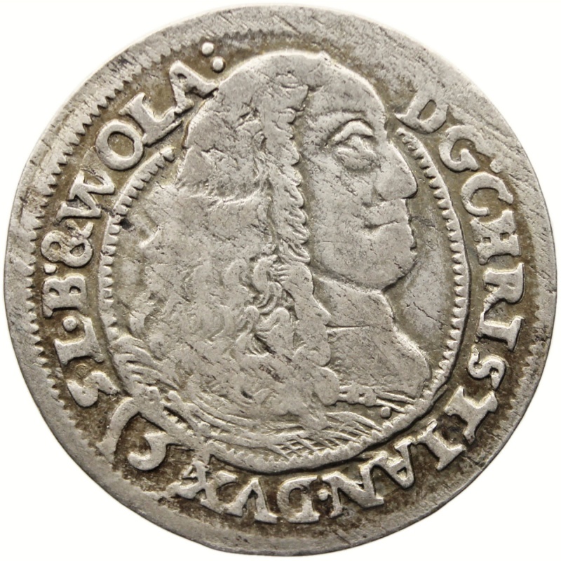 1661 EW 3 Kreuzer Duchy of Liegnitz-Brieg Silesia Coin Christian Silver