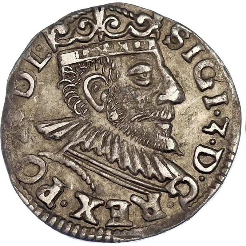 1593 Trojak 3 Groschen Poznan Mint Polish–Lithuanian Coin Sigismund III Vaza Silver