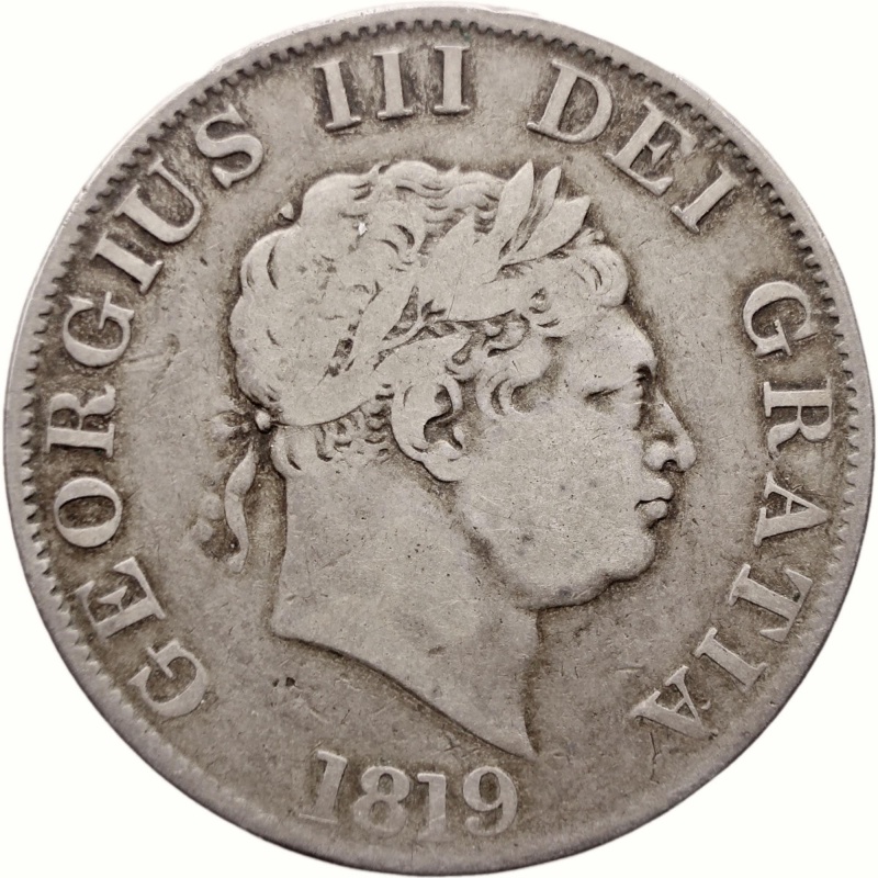 1819 Half Crown George III Coin UK Silver