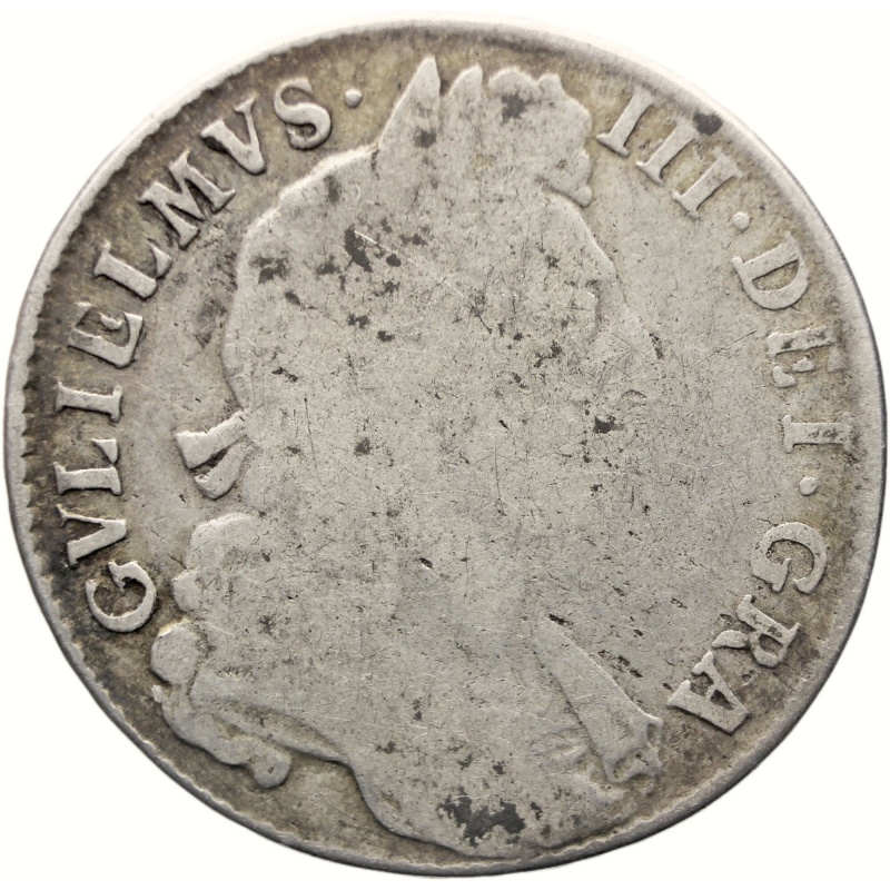 1696 Half Crown William III Coin UK Silver