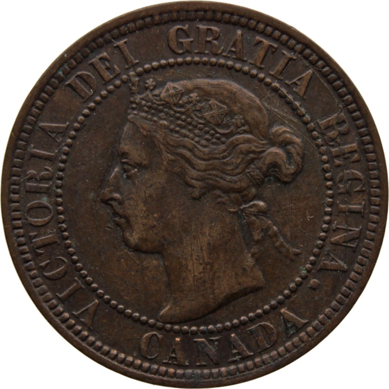 1900 H One Cent Canada Coin Queen Victoria