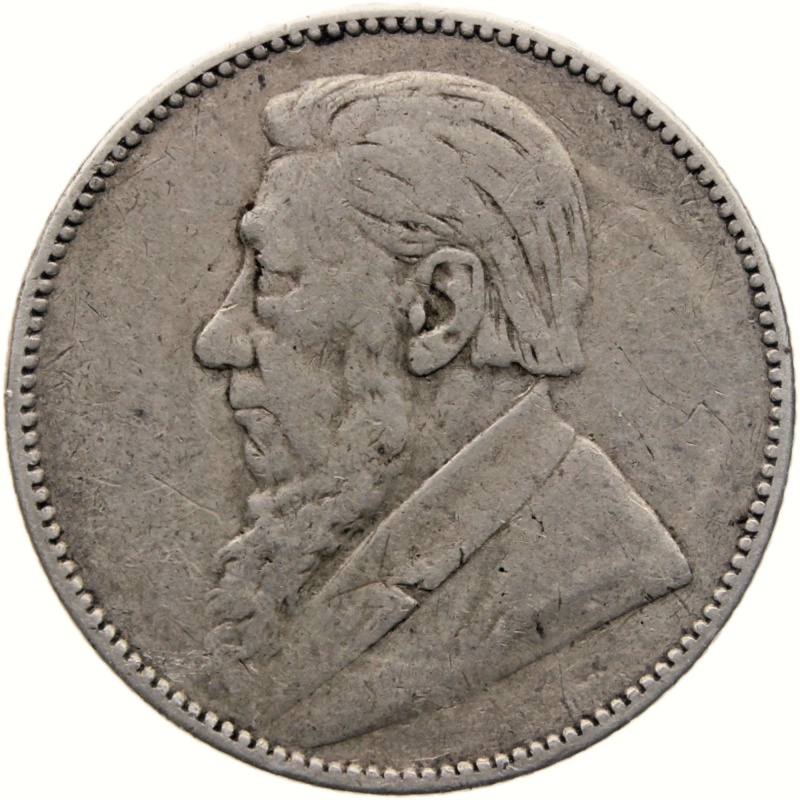 1897 Shilling South Africa Coin Paul Kruger Silver