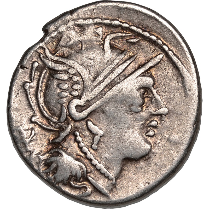 100 BC Roman Republic Coin Servilia Marcus Servilius Denarius Silver
