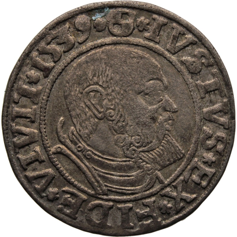 1539 1 Groschen Albrecht of Prussia German Coin Silver