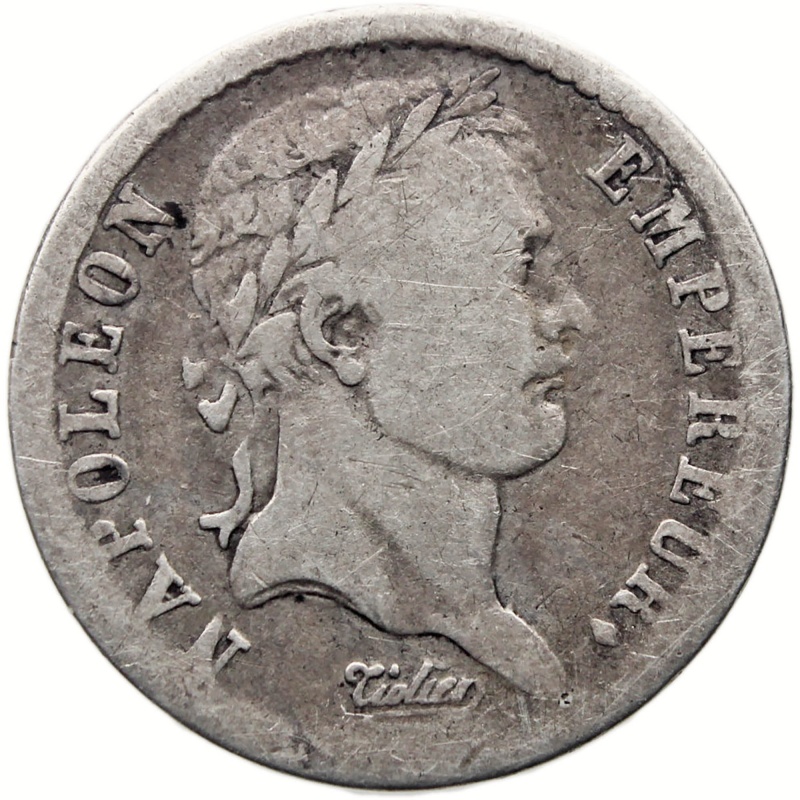 1808 BB Half Franc France Coin Napoleon Bonaparte Silver Strasbourg Mint
