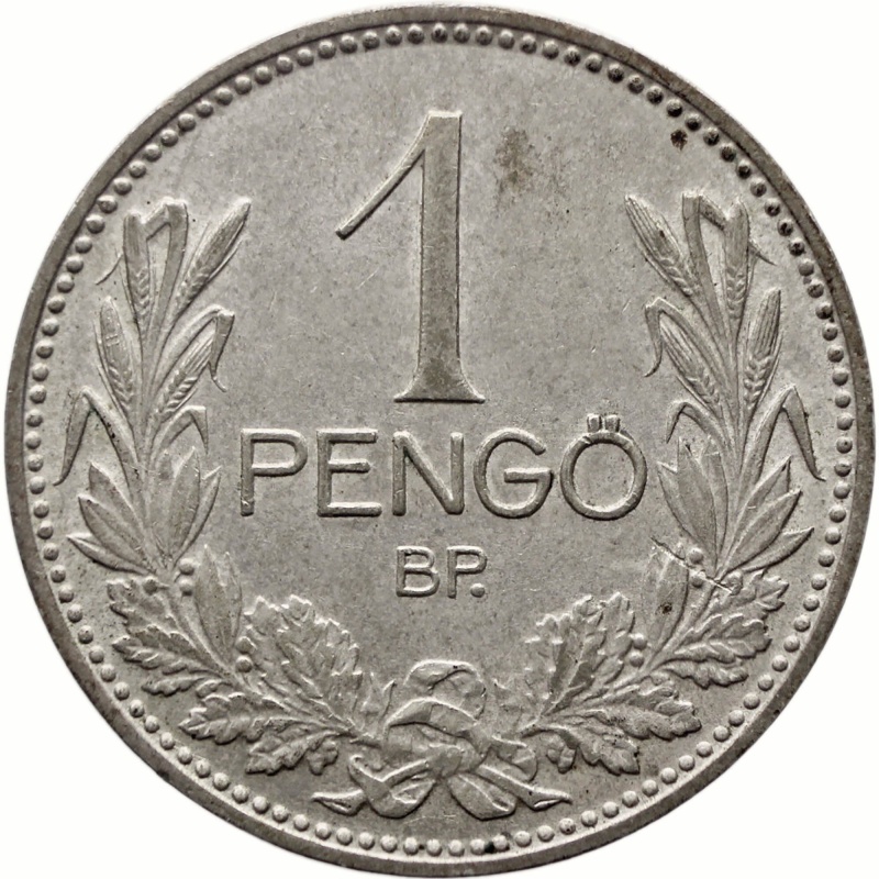 1939 1 Pengő Hungary Coin Silver Miklós Horthy