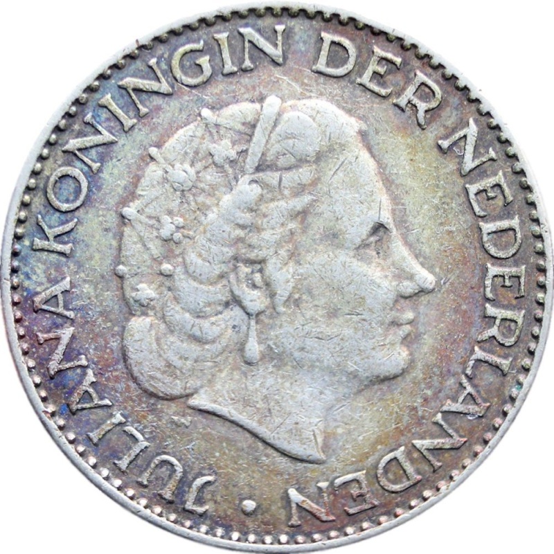 1956 One Gulden Netherlands Juliana Coin