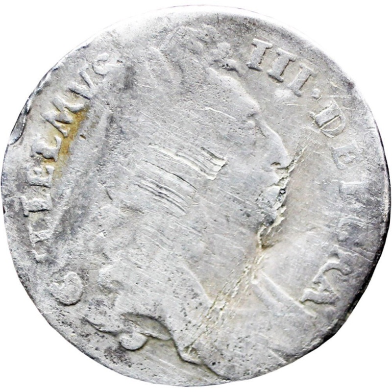 Sixpence 1697 William III Great Britain Coin Silver