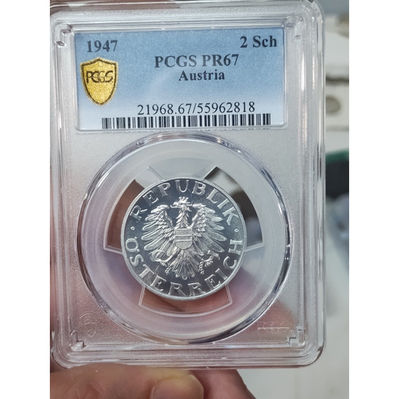 Austria 1947 2 Schilling PF67 PCGS