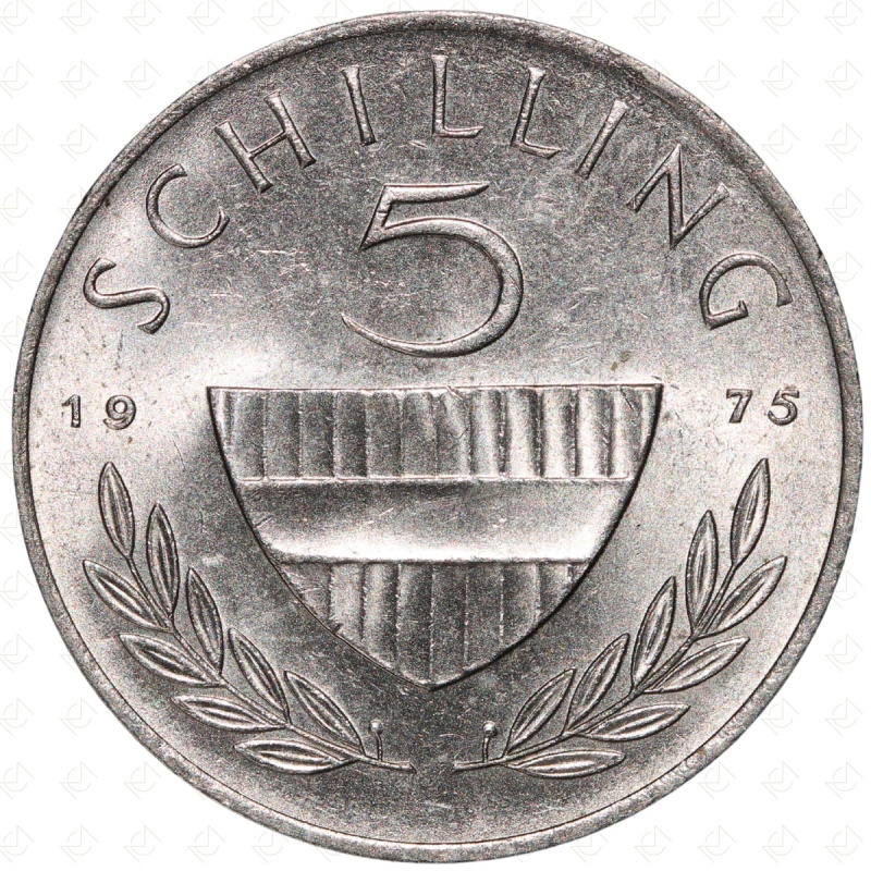 1975 Austria 5 Schilling Coin – Cupronickel