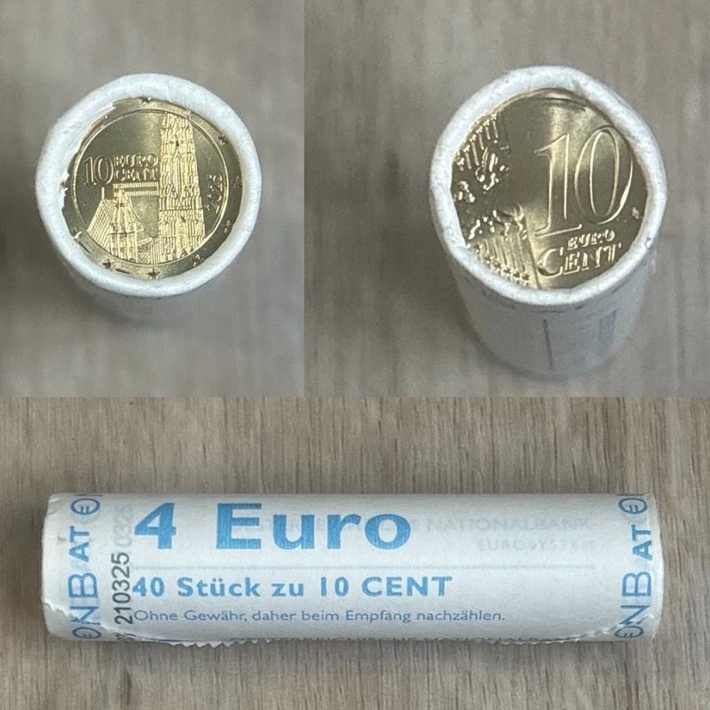 Austria - 40 pcs ? 10 Cents 2025 UNC roll Lemberg-Zp