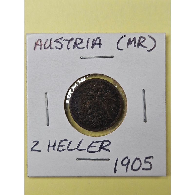 COINS - AUSTRIA - 2 HELLER 1905