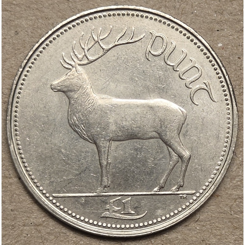 Ireland Republic £1 Punt KM-27 1996 x 1 Pcs RED DEER IRISH HARP Currency COIN B
