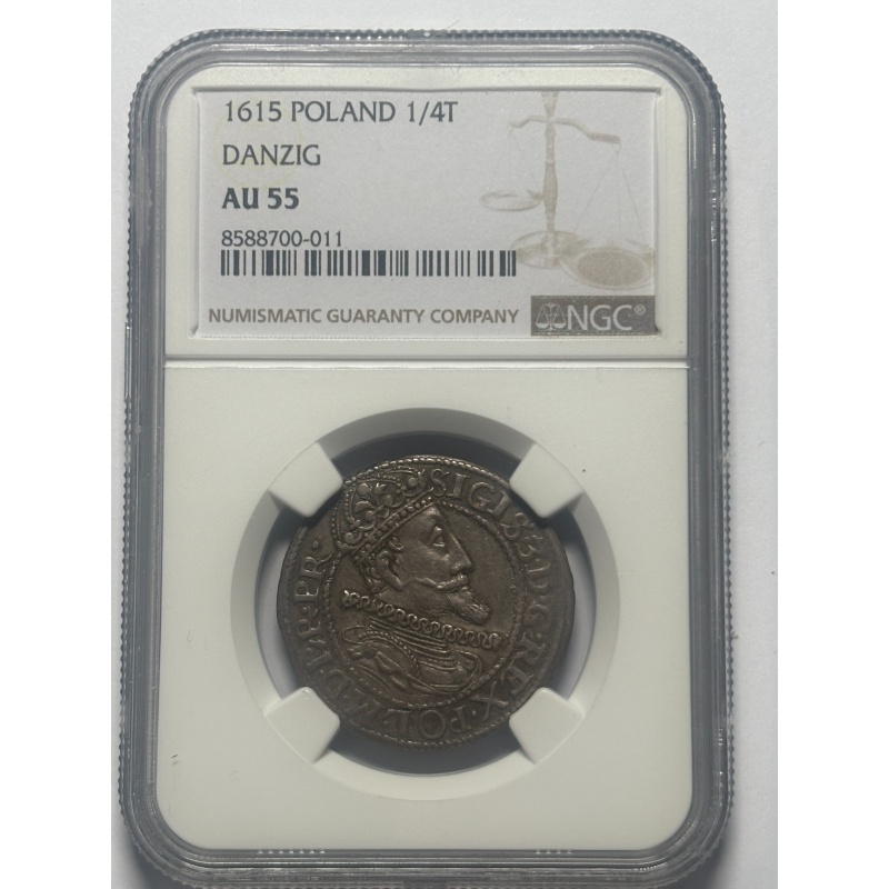 1615 Ort Poland Sigismund III Vasa Gdańsk Mint Silver Coin