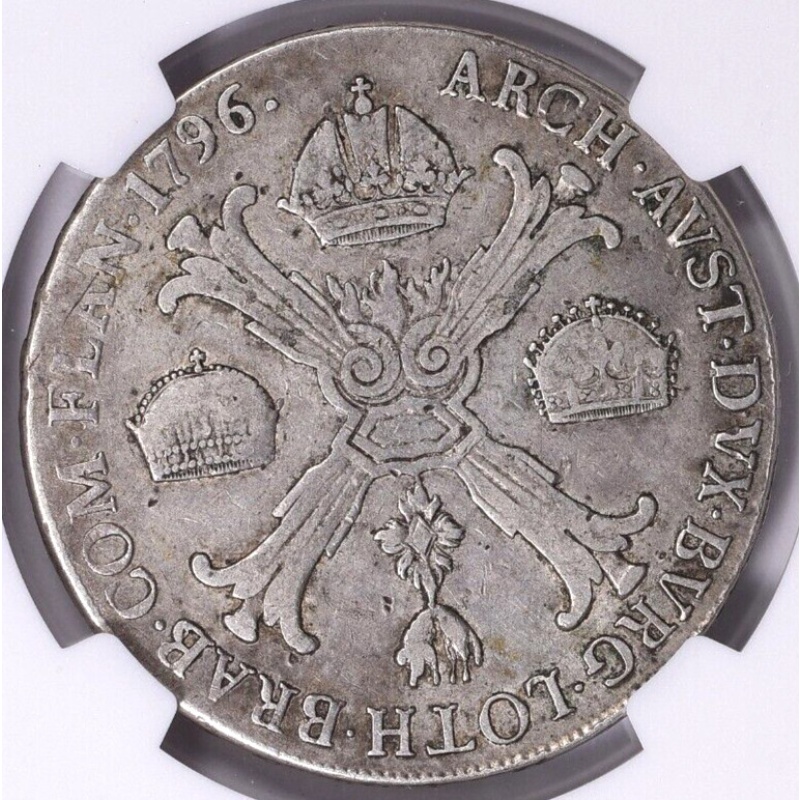 1796-C  Franz II Austria Netherlands NGC VF Details Silver Kronenthaler Francis