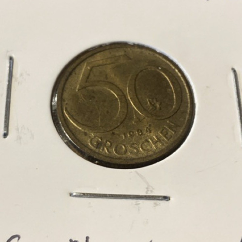 AUSTRIA 1984 AU-50 GROSCHEN COIN