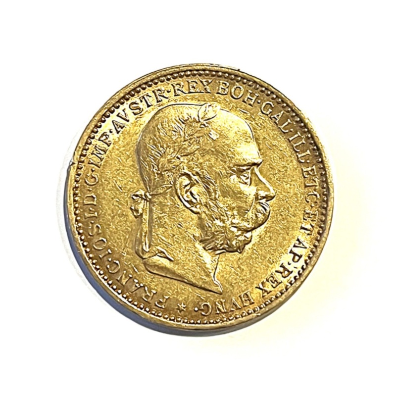 1893 Austria 20 Corona Gold Coin – Franz Joseph I – AU/BU – 0.1960 oz Gold
