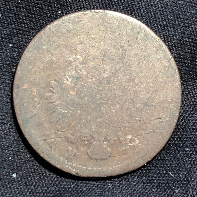 1859-E Austria 1 Kreuzer Copper Coin - AG (About Good) condition