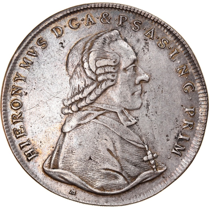 [#907749] Coin, AUSTRIAN STATES, SALZBURG, Hieronymus, Thaler, 1793, Salzburg, A