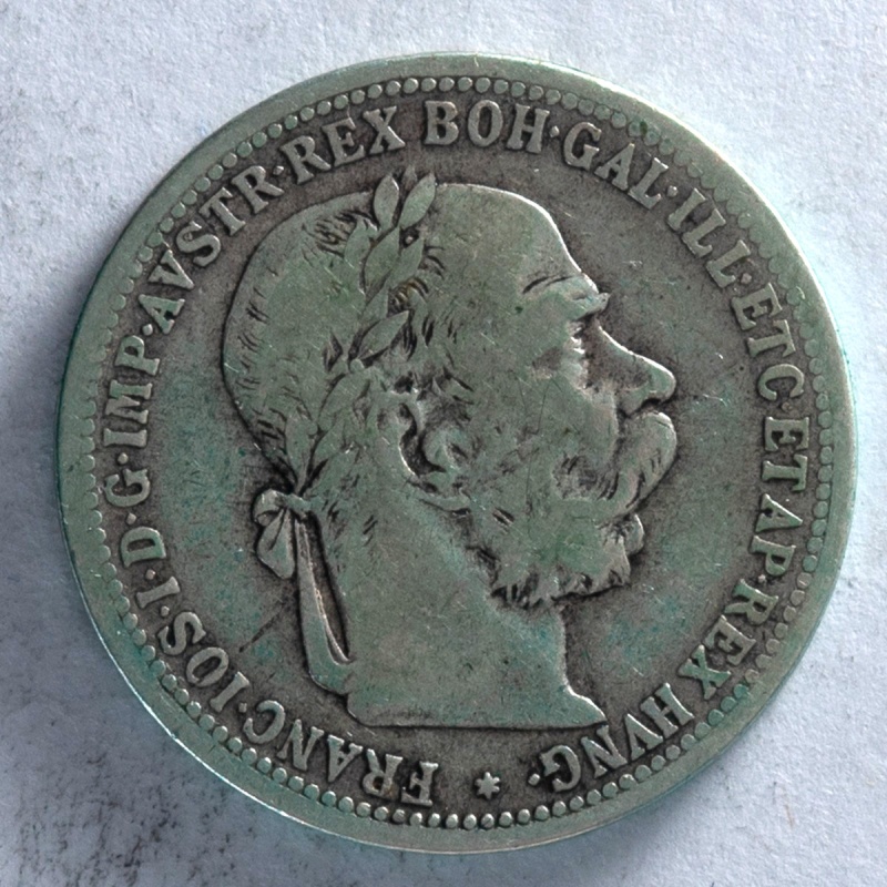 1898 Austria 1 Corona silver coin Franz Joseph I crown Austro Hungarian Empire