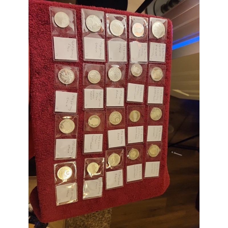 #20 AUSTRIA & GERMANY 'UNC' SILVER COIN LOT #0210