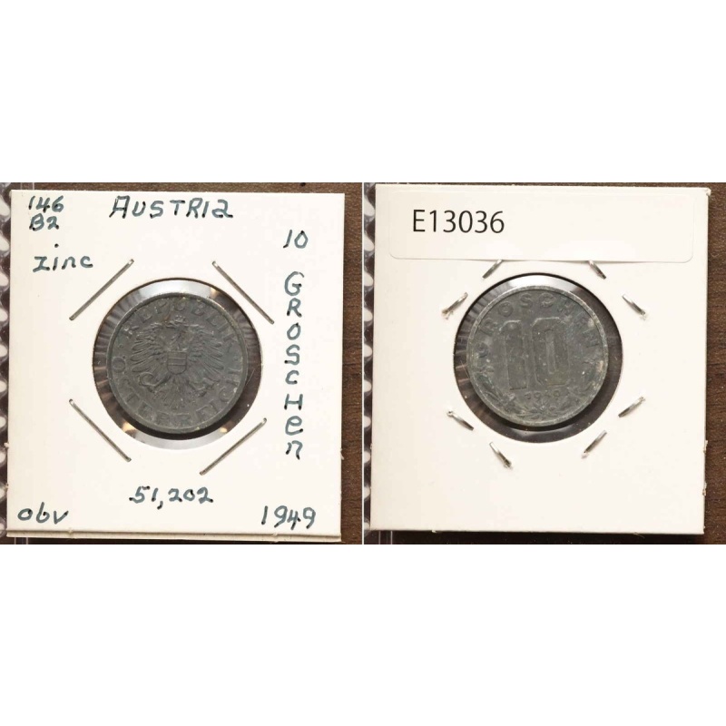 *Asutria Coin, 10 Groschen 1949 [E13036]7x1