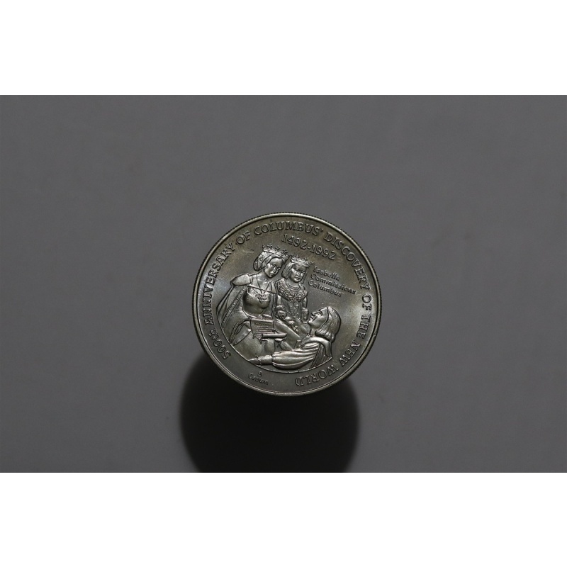 ?? ???? TURKS & CAICOS 5 CROWNS 1991 COLUMBUS AMERICA DISCOVERY B90 #5691