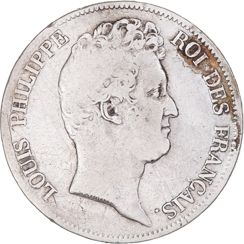 1830 5 Francs France Louis Philippe Lille Mint Sans le I Silver Coin F