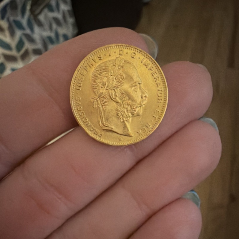 Austria 1892 8 Florin 20 Francs Gold Coin Uncertified Imperium Austriacum