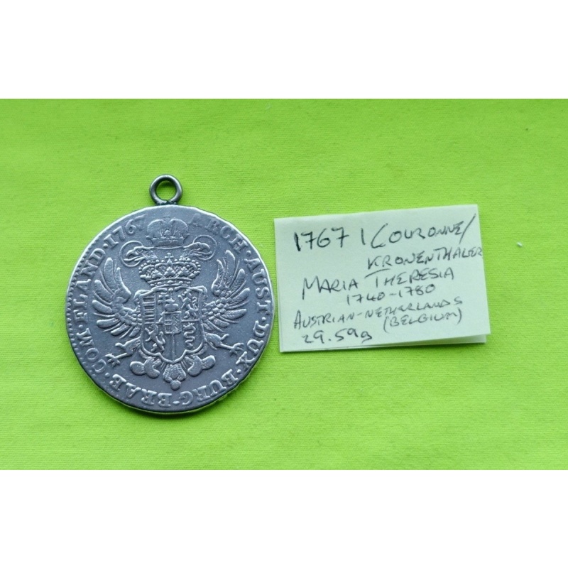 1767 Austrian-Netherlands Maria Theresa SILVER Couronne Kronen Thaler (29.59g)