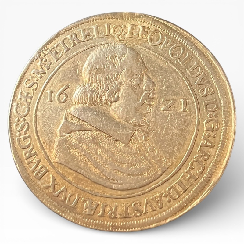 Hall Austria Thaler Nice Condition 1621 Leopoldo V C1