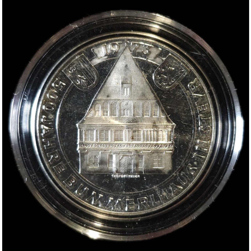 1973 ???? Austria 50 Schilling - Bummerl House PROOF Silver Coin High Grade