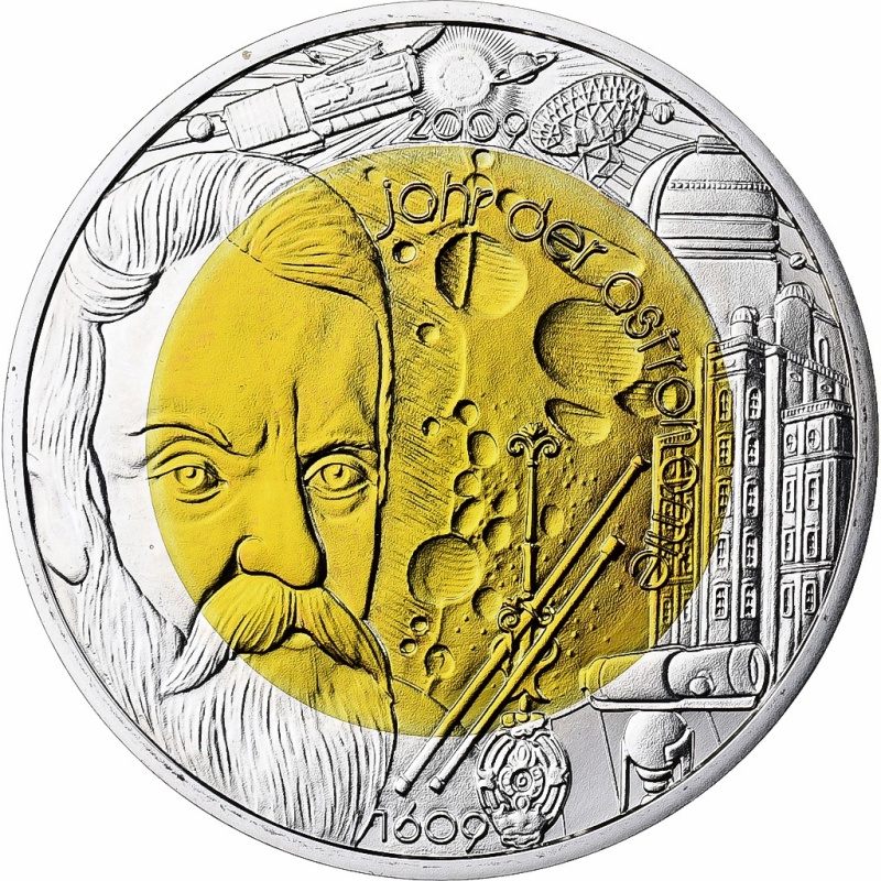 [#135154] Austria, 25 Euro, International Year of Astronomy, Colourized, 2009, V