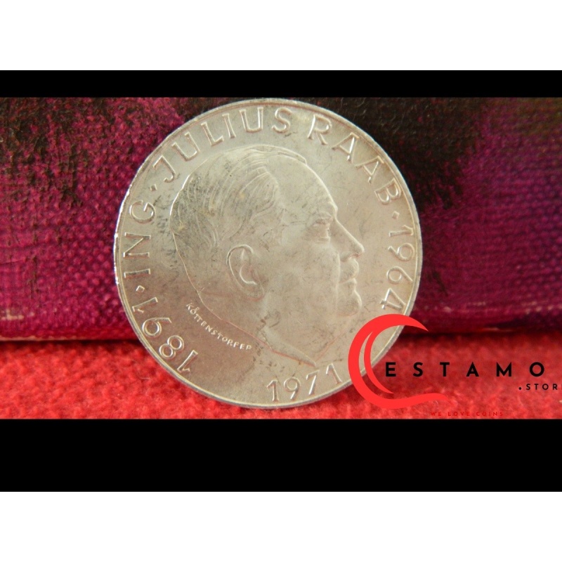 Austria, 1971, 50 Schilling, Silver Coin , Julius Raab Commemoration