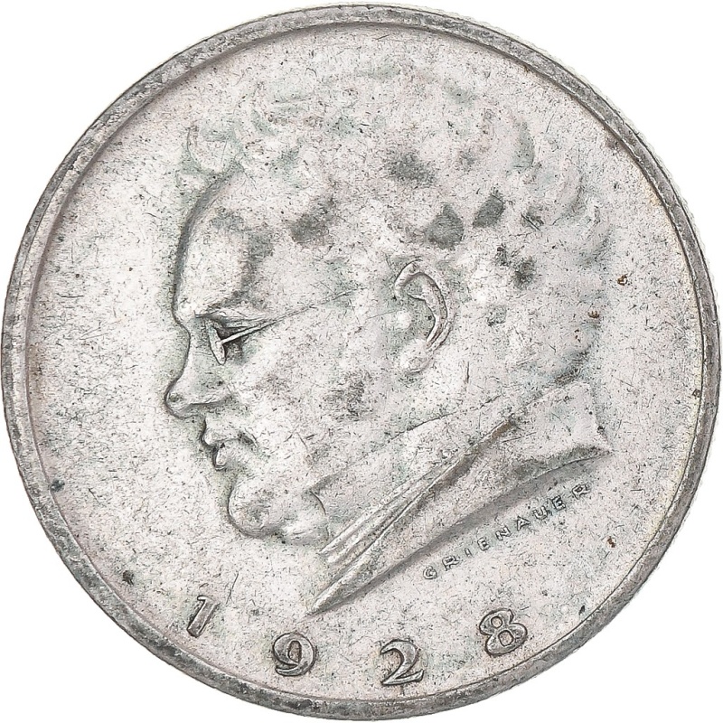 [#848663] Coin, Austria, 2 Schilling, 1928, Vienna, EF(40-45), Silver, KM:2843