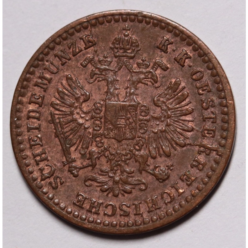1859 A Austria 5/10 Kreuzer Copper Coin