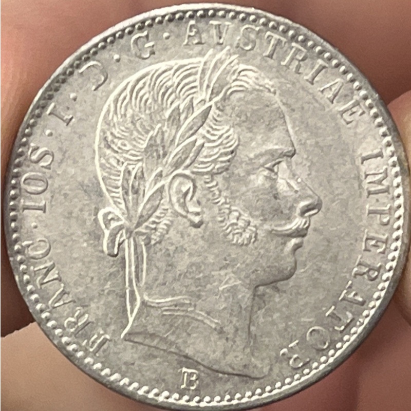 1862-B 1/4 Florin Austria UNC