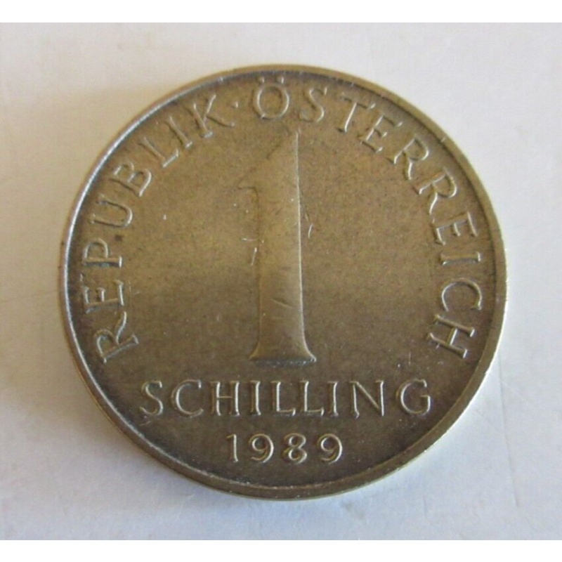 1989 One Schilling Coin - Austria/Republik Osterrreich & Edelweiss - Circulated