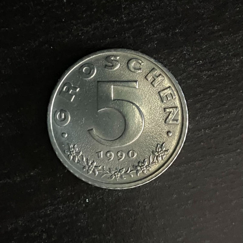 Austria - 5 groschen - 1990 coin - 2