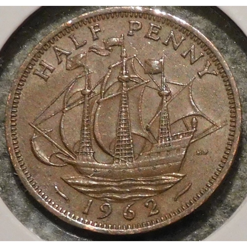 British Half Penny - 1962 - Queen Elizabeth II