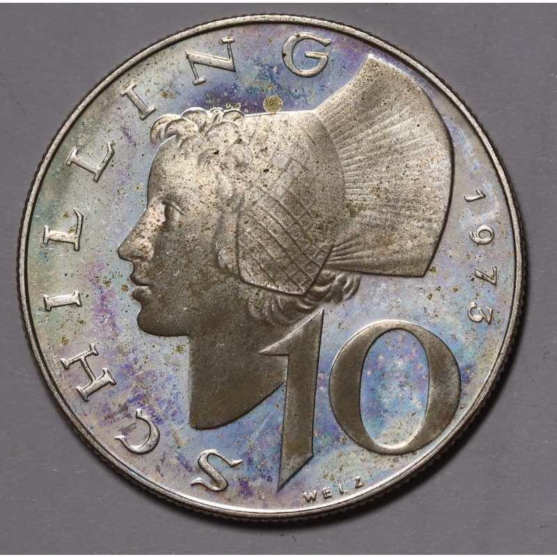 1973 Austria 10 Schilling Silver Coin KM#?2882 Proof