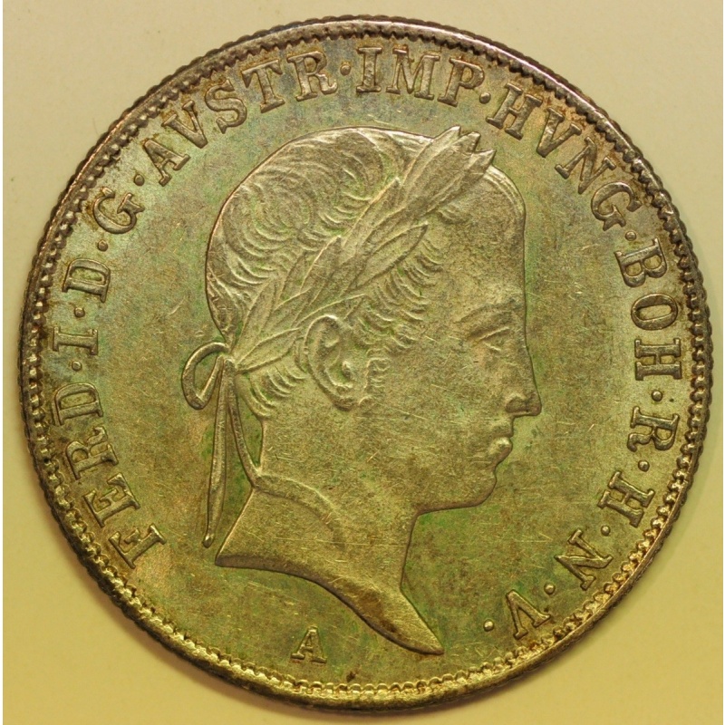 mw29341 Austro-Hungarian Empire Silver 20 Kreuzer 1841-A   Ferdinand I  UNC