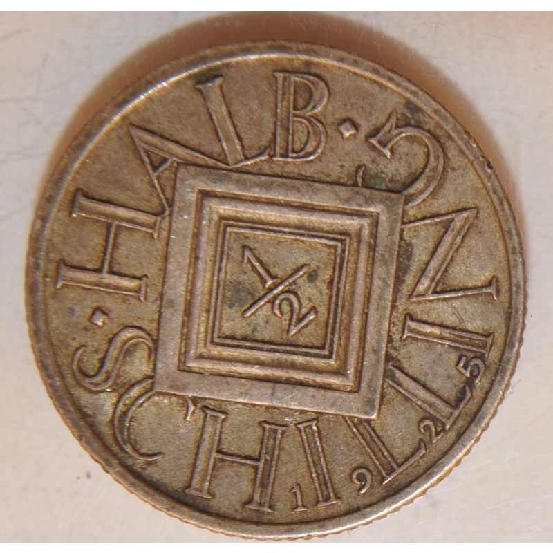1925 Austria 1/2 shilling silver  lot 453