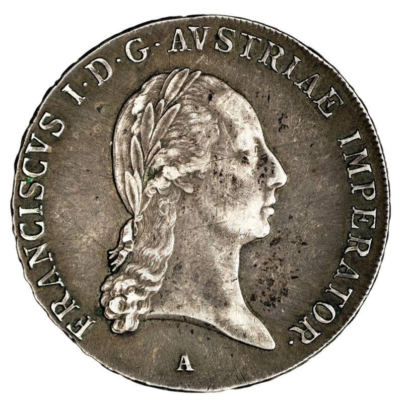 Austria. Empire 1822-A Francis I Silver Thaler. 28.06  gr., 40 mm. EF KM- 2162