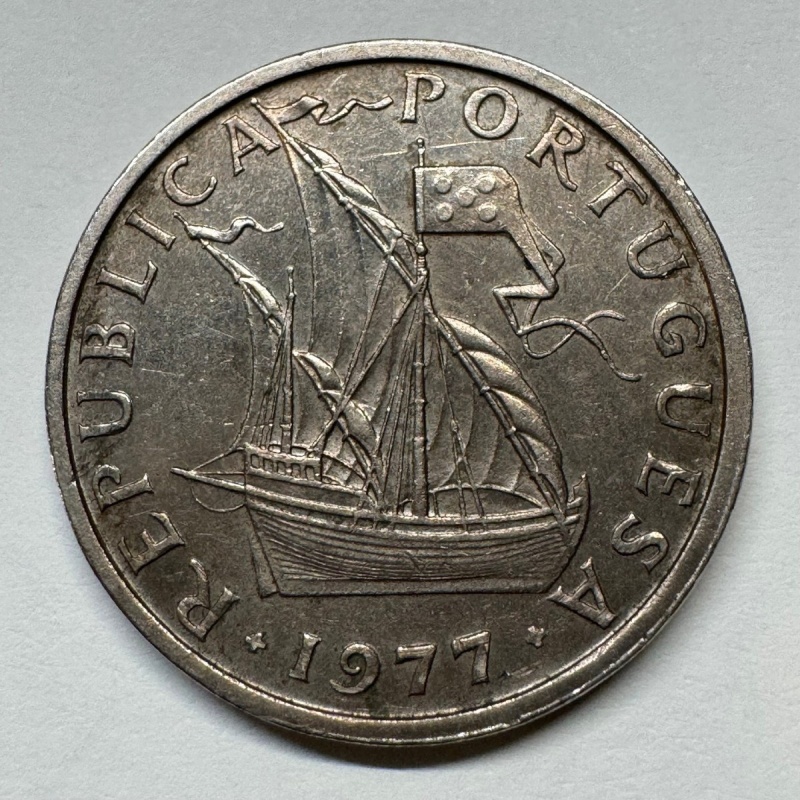 1977 Portugal 5 Escudos - Coin #D-016