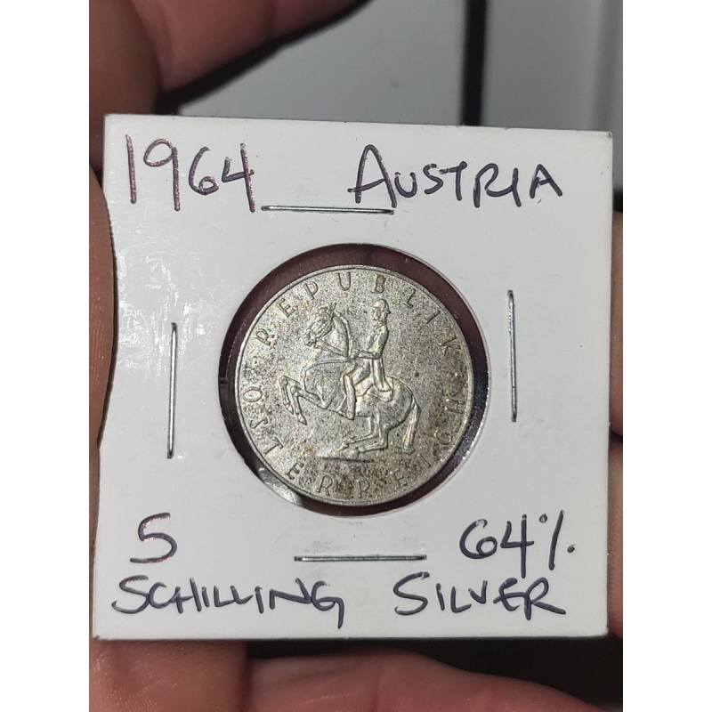 1964 Austria 5 Schilling - Silver