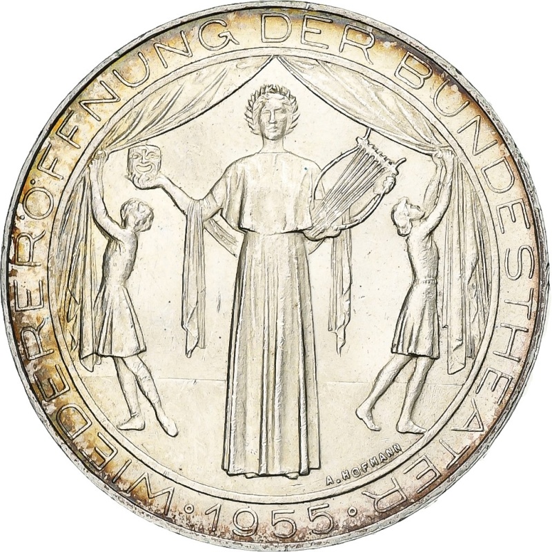 [#1212520] Austria, 25 Schilling, 1955, Silver, MS, KM:2880