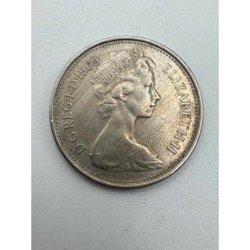 Coin, 1969 Five 5  New Pence Great Britain