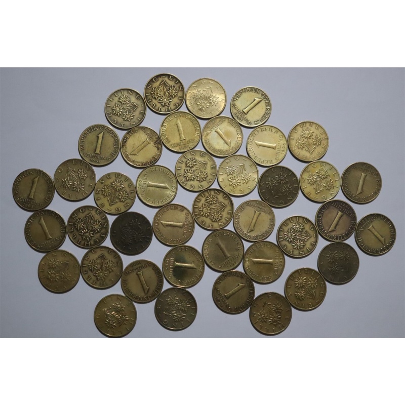 ?? ???? AUSTRIA 1 SCHILLING SUPER COLLECTION MANY HIGH GRADE B53 CC10